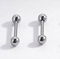 1 Pair Ear Cartilage Rings & Studs Simple Style Geometric 316 Stainless Steel  Plating sku image 1