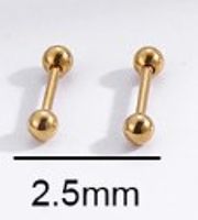 1 Pair Ear Cartilage Rings & Studs Simple Style Geometric 316 Stainless Steel  Plating sku image 5