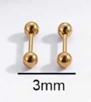 1 Pair Ear Cartilage Rings & Studs Simple Style Geometric 316 Stainless Steel  Plating sku image 6