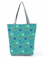 Women's Basic Letter Polyester Shopping Bags sku image 26