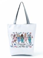 Women's Basic Letter Polyester Shopping Bags sku image 34