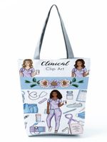 Women's Basic Letter Polyester Shopping Bags sku image 32