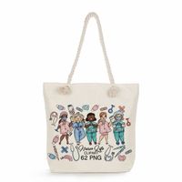 Women's Classic Style Nurse Canvas Shopping Bags sku image 32