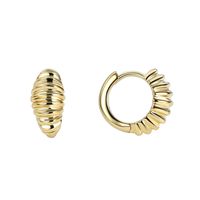 1 Pair Simple Style Solid Color Copper Plating Gold Plated Earrings sku image 1