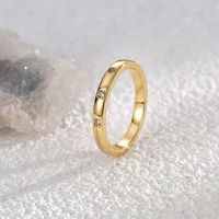 Simple Style Round Copper Plating Inlay Zircon 18k Gold Plated Rings main image 6