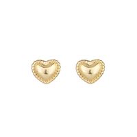 1 Pair Simple Style Heart Shape Copper Plating Gold Plated Ear Studs main image 3