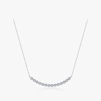Elegant Smiley Face Sterling Silver Plating Inlay Zircon Silver Plated Necklace sku image 1