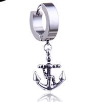 1 Piece Punk Anchor Plating Stainless Steel Earrings main image 2
