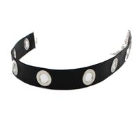 Punk Round Pu Leather Alloy Hollow Out Women's Choker main image 2