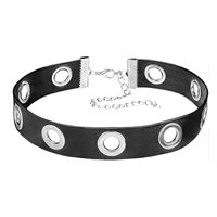 Punk Round Pu Leather Alloy Hollow Out Women's Choker main image 4