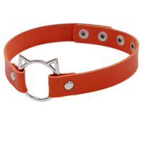 Punk Solid Color Pu Leather Patchwork Women's Choker sku image 5