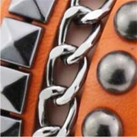 Punk Solid Color Pu Leather Patchwork Unisex Wristband sku image 2