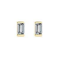 1 Pair Simple Style Rectangle Sterling Silver Plating Inlay Zircon 14k Gold Plated Rhodium Plated Ear Studs sku image 2