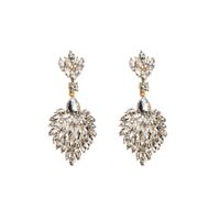 Baroque Style Shiny Water Droplets Alloy Plating Inlay Rhinestones Glass Gold Plated Women's Drop Earrings main image 4