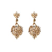Baroque Style Shiny Water Droplets Alloy Plating Inlay Rhinestones Glass Gold Plated Women's Drop Earrings main image 3