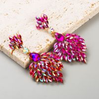 Baroque Style Shiny Water Droplets Alloy Plating Inlay Rhinestones Glass Gold Plated Women's Drop Earrings main image 8