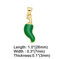 Cute Simple Style Vegetable Pepper Copper Enamel Plating 18k Gold Plated Pendants Jewelry Accessories main image 5