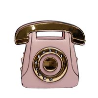 Women's Pu Leather Digital Telephone Classic Style Square Zipper Shoulder Bag Crossbody Bag sku image 2