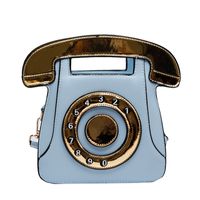 Women's Pu Leather Digital Telephone Classic Style Square Zipper Shoulder Bag Crossbody Bag sku image 4