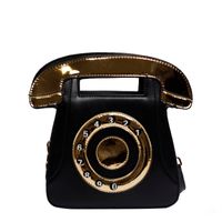 Women's Pu Leather Digital Telephone Classic Style Square Zipper Shoulder Bag Crossbody Bag sku image 5