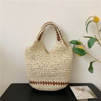 Women's Spring&summer Straw Solid Color Classic Style Square Open Tote Bag Straw Bag main image 7