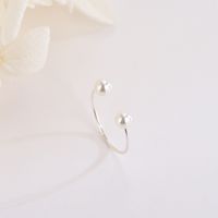 Simple Style Solid Color Sterling Silver Plating Silver Plated Rings main image 4