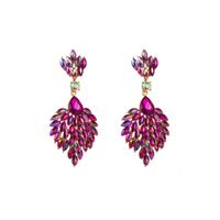 Baroque Style Shiny Water Droplets Alloy Plating Inlay Rhinestones Glass Gold Plated Women's Drop Earrings sku image 3