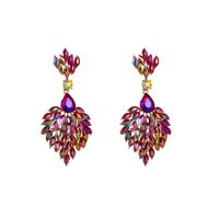 Baroque Style Shiny Water Droplets Alloy Plating Inlay Rhinestones Glass Gold Plated Women's Drop Earrings sku image 4