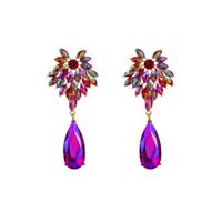Baroque Style Water Droplets Alloy Plating Inlay Rhinestones Glass Gold Plated Women's Drop Earrings main image 3