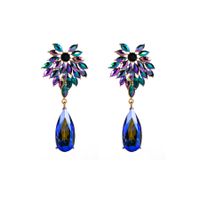 Baroque Style Water Droplets Alloy Plating Inlay Rhinestones Glass Gold Plated Women's Drop Earrings main image 6