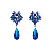 Baroque Style Water Droplets Alloy Plating Inlay Rhinestones Glass Gold Plated Women's Drop Earrings main image 8