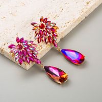 Baroque Style Water Droplets Alloy Plating Inlay Rhinestones Glass Gold Plated Women's Drop Earrings main image 9