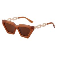 Hip Hop Vacances Couleur Unie Pc Oeil De Chat Plein Cadre Femmes De Lunettes De Soleil sku image 5