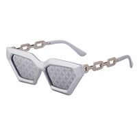 Hip Hop Vacances Couleur Unie Pc Oeil De Chat Plein Cadre Femmes De Lunettes De Soleil sku image 6