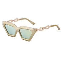 Hip Hop Vacances Couleur Unie Pc Oeil De Chat Plein Cadre Femmes De Lunettes De Soleil sku image 7