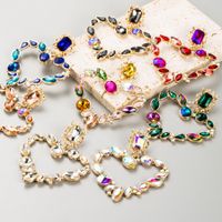 Baroque Style Heart Shape Alloy Plating Inlay Rhinestones Glass Gold Plated Women's Drop Earrings main image 1