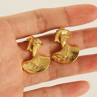 1 Pair Original Design Bow Knot Plating Stainless Steel Titanium Steel 18K Gold Plated Ear Studs main image 3