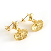 1 Pair Original Design Bow Knot Plating Stainless Steel Titanium Steel 18K Gold Plated Ear Studs main image 2