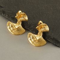 1 Pair Original Design Bow Knot Plating Stainless Steel Titanium Steel 18K Gold Plated Ear Studs main image 4