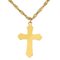 Wholesale Ethnic Style Cross Titanium Steel Pendant Necklace main image 4