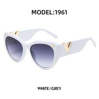 Lässig Moderner Stil Einfarbig Pc Katzenauge Vollbild Sonnenbrille Der Frauen sku image 4