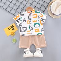 Casual Letter Cotton Polyester Boys Clothing Sets main image 5