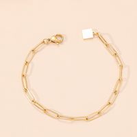 Elegant Titanium Steel Polishing Plating 18k Gold Plated Bracelets sku image 3