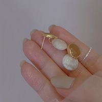 Wholesale Jewelry 1 Pair Simple Style Round Alloy Drop Earrings main image 2