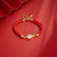 Chinoiserie Carp Copper Epoxy Plating Inlay Gem Women's Bracelets Necklace main image 6