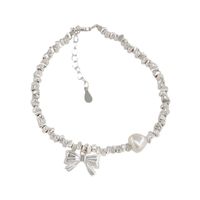 Süss Einfacher Stil Bogenknoten Sterling Silber Perlen Überzug Inlay Künstliche Perlen Armbänder main image 2