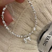 Süss Einfacher Stil Bogenknoten Sterling Silber Perlen Überzug Inlay Künstliche Perlen Armbänder main image 5