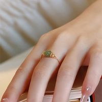 Simple Style Round Copper 14k Gold Plated Wholesale Open Ring main image 4