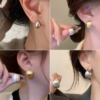 Wholesale Jewelry 1 Pair Simple Style Solid Color Mixed Materials Ear Studs main image 1