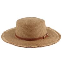 Unisex Simple Style Solid Color Straw Hat sku image 1